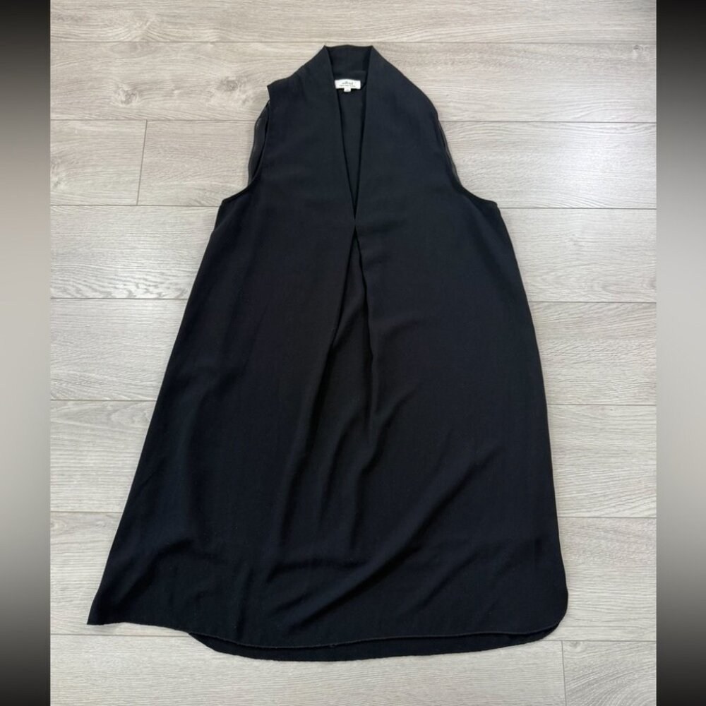 Aritzia Wilfred Black Mini Sleeveless V-neck Dress - Picture 2 of 11